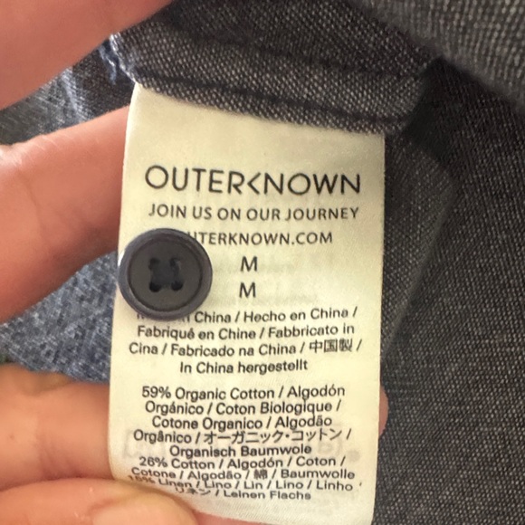 Outerknown Dark Blue Casual Button Down Shirt - Picture 5 of 7